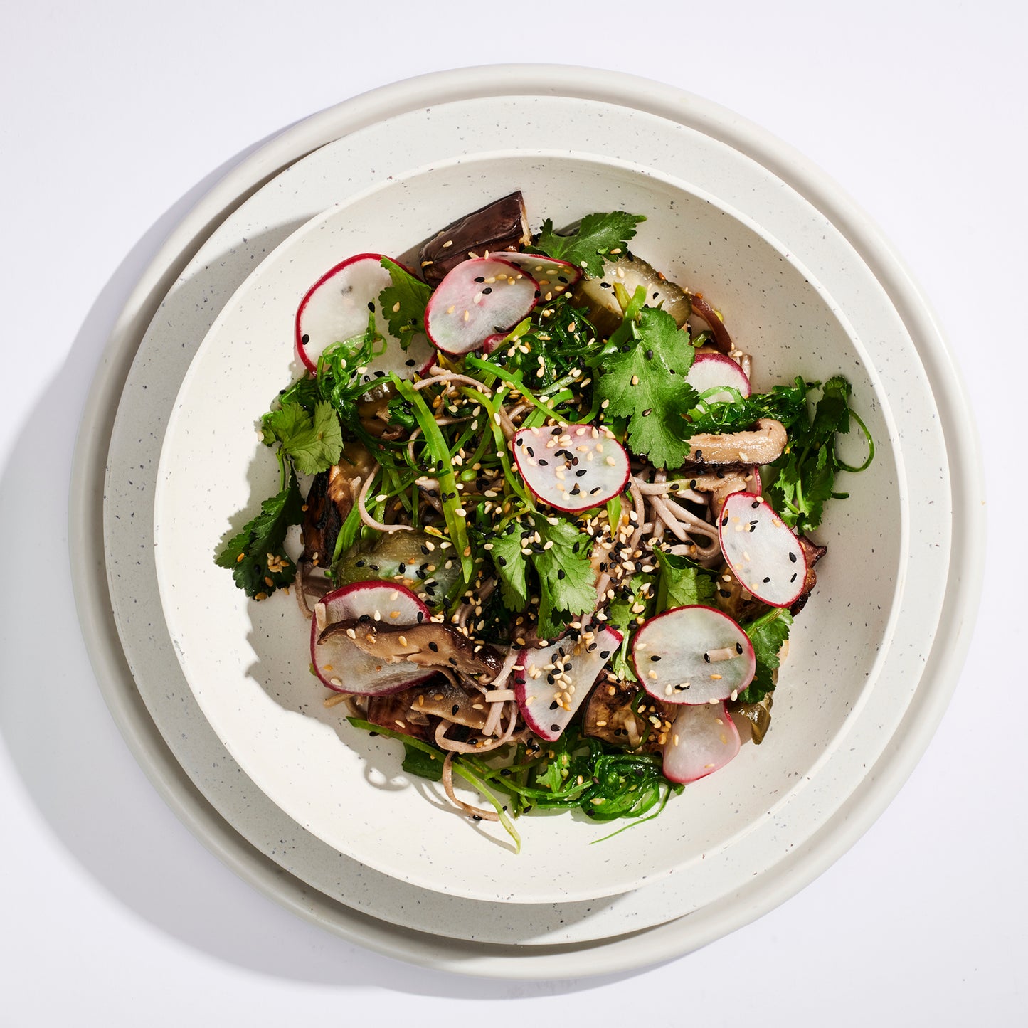 Miso Eggplant & Soba Noodle Salad, Jalapeno Soy Dressing