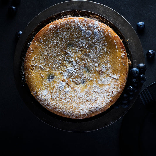 Basque Cheesecake with Spring Berry Compote