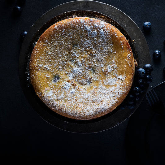 Basque Cheesecake with Boysenberry Compote