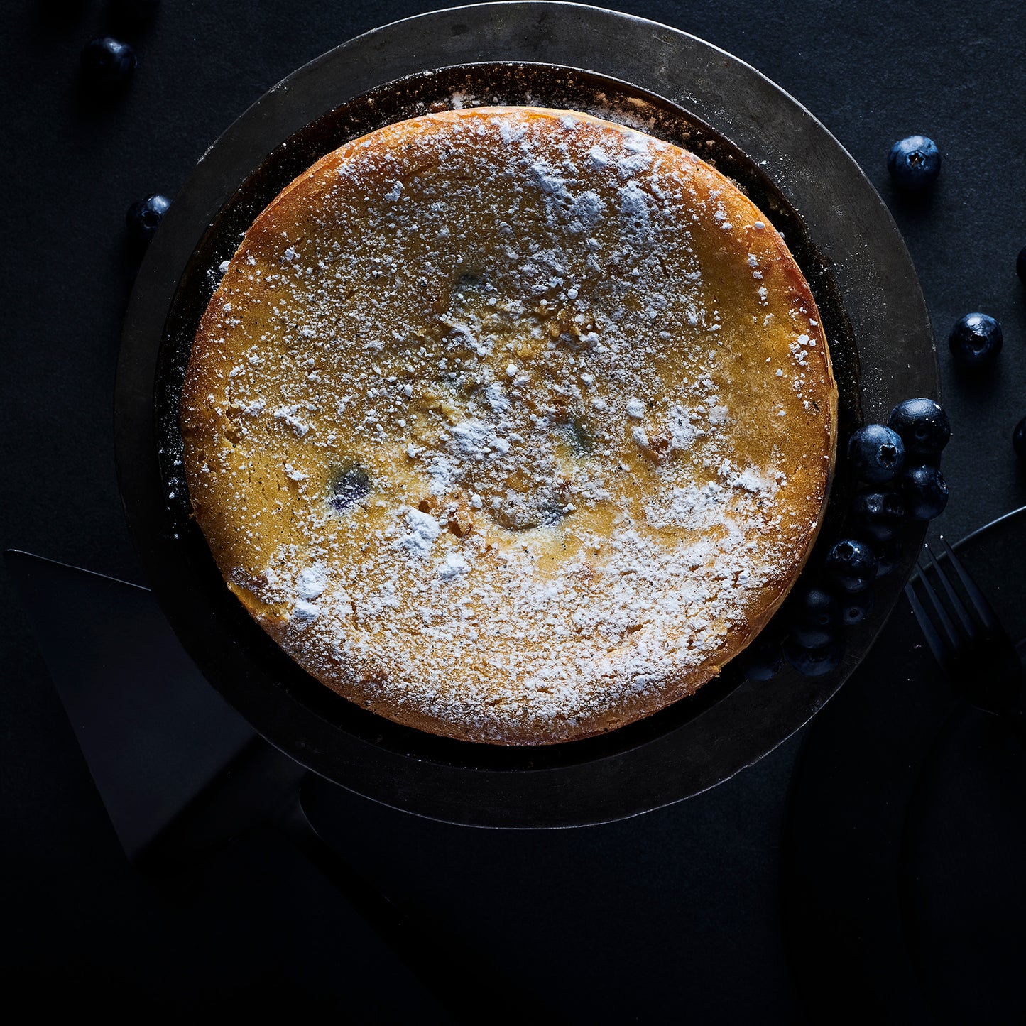 Basque Cheesecake with Mixed Berry Compote