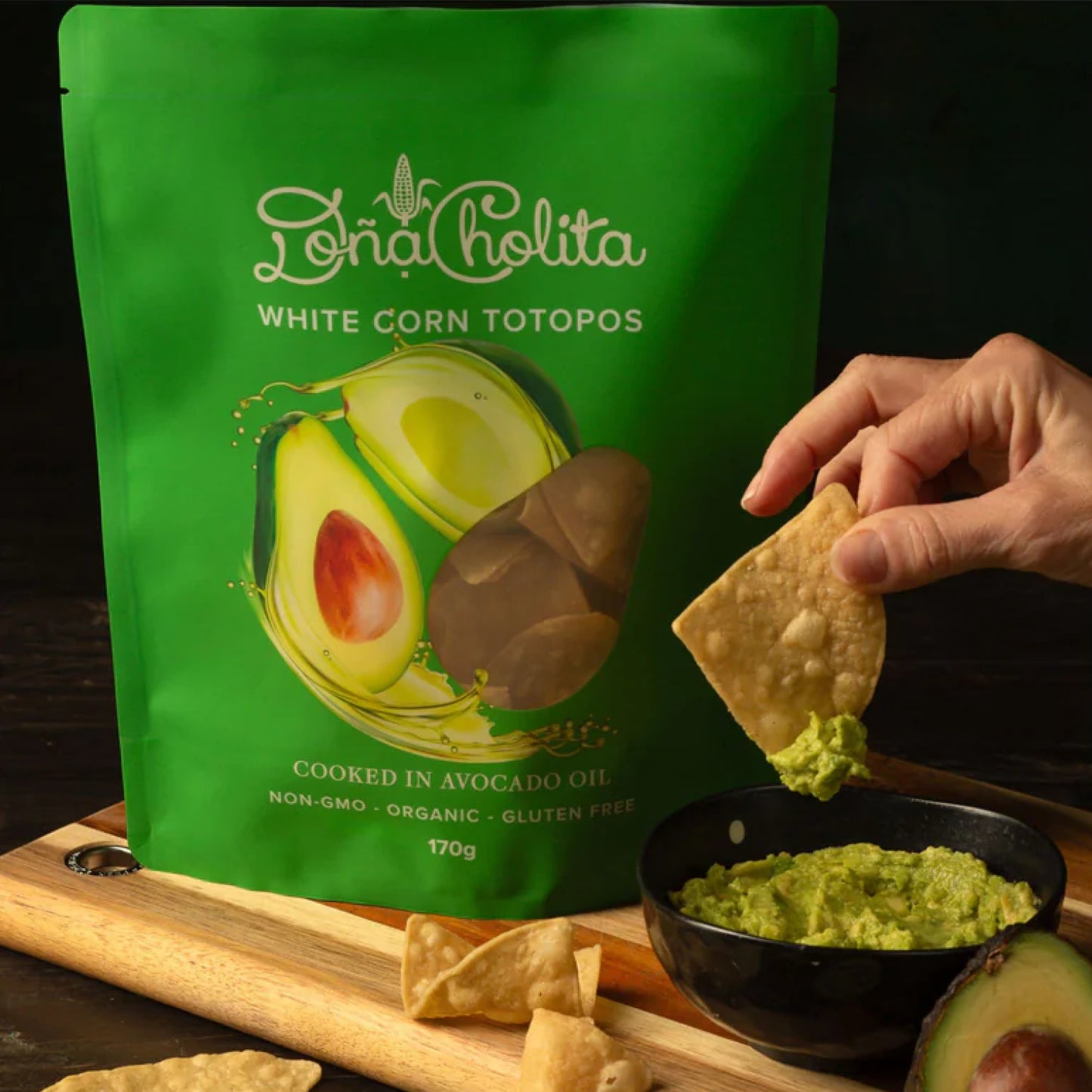 Dona Cholita Avocado Oil White Corn Totopos